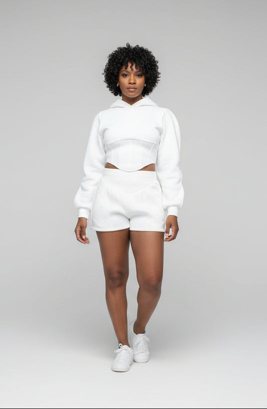 Athina Stay Comfy Hoodie Shorts Set