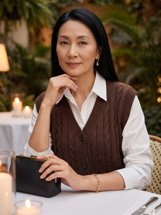 Joni Cable Button Sweater Vest