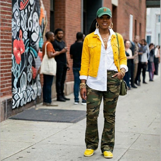 Virelle Camo Luxe Cargo Pant