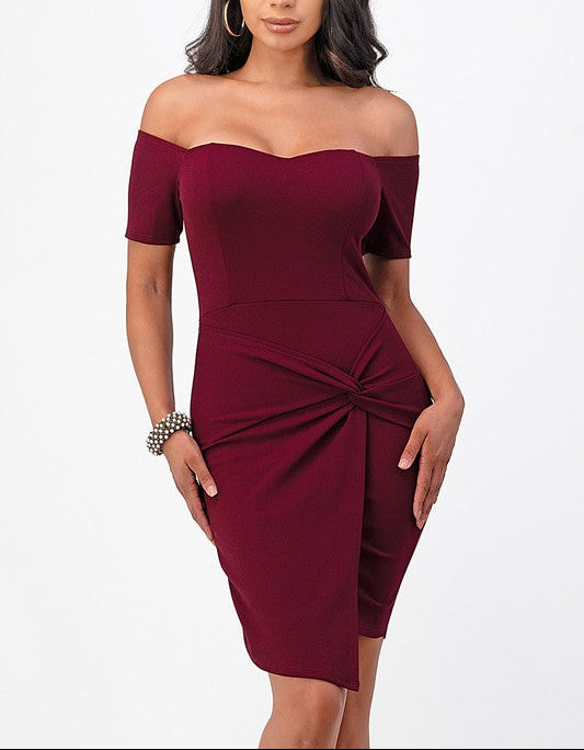 Yanira Twist-Front Dress