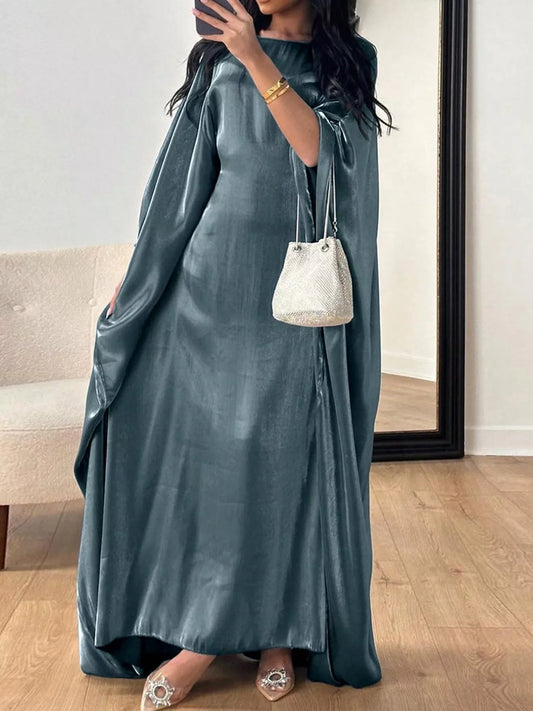 Kaelis Kimono Sleeve Maxi Deep Teal One Size
