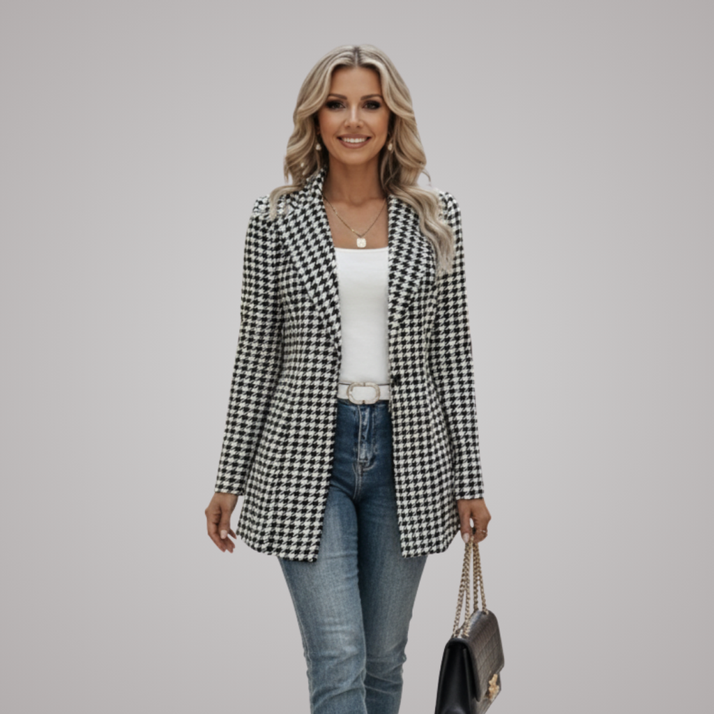 Colette Houndstooth Statement Blazer