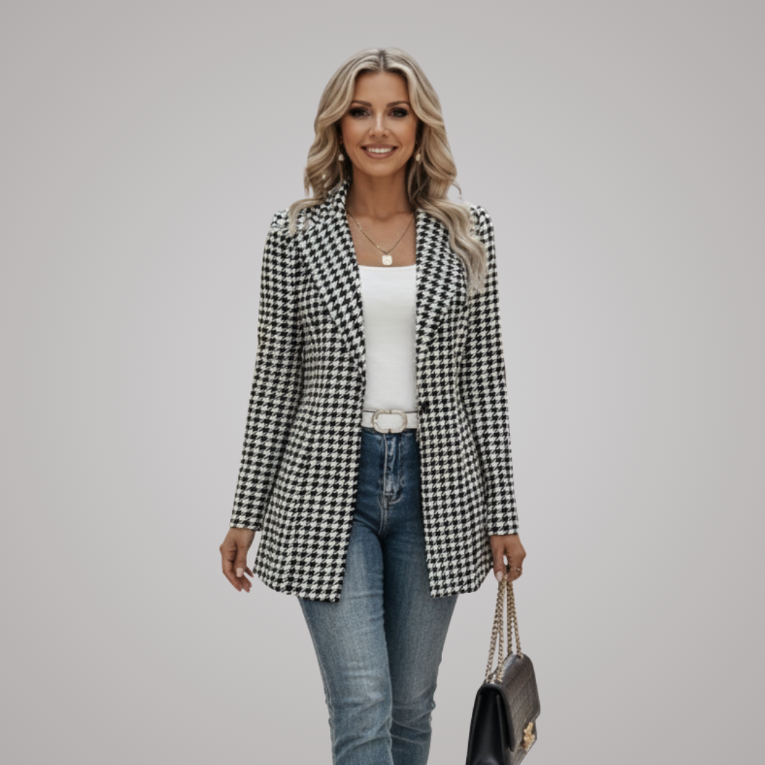 Colette Houndstooth Statement Blazer