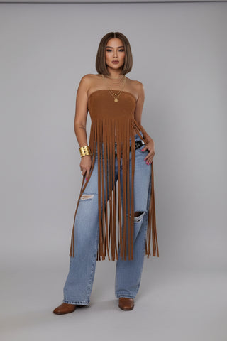 Fringe Trim Tube Top