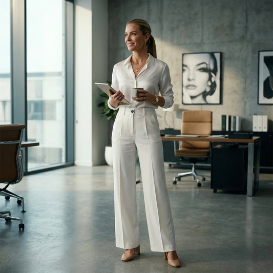 Genevieve High-Waist Palazzo Trouser