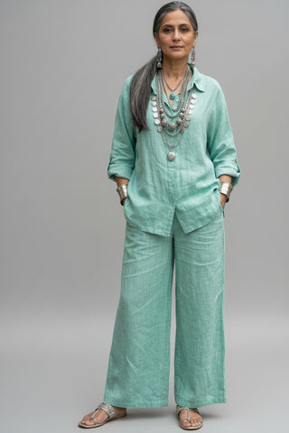 Full Size Long Sleeve Shirt and Pants Set