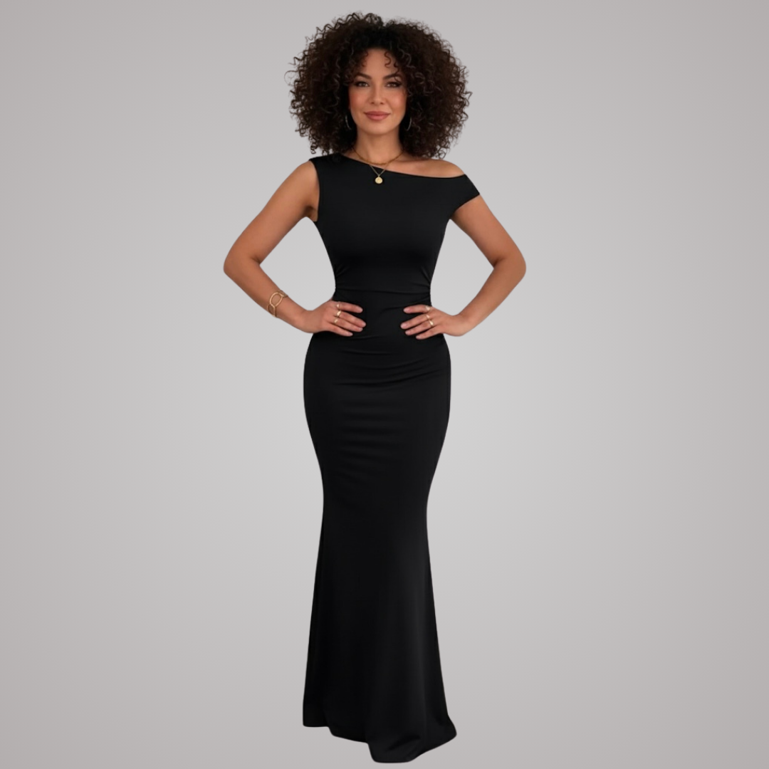 Thalia Ruched One-Shoulder Dress