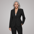 Brielle Tailored One-Button Blazer