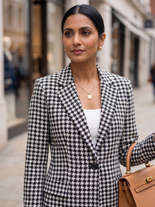 Colette Houndstooth Statement Blazer
