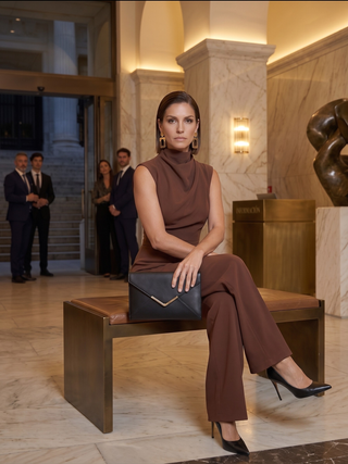 Nerina Ruched Mock Neck Jumpsuit