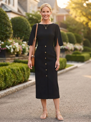 Isolde Slit Sleeve Midi