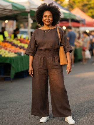 Evangeline Boat Neck Co-Ord Set