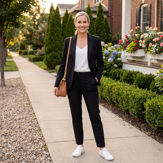 Brielle Tailored One-Button Blazer