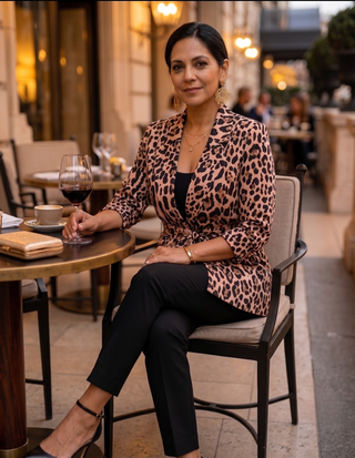 Solara Printed Tie-Front Jacket