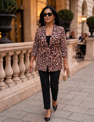 Solara Printed Tie-Front Jacket