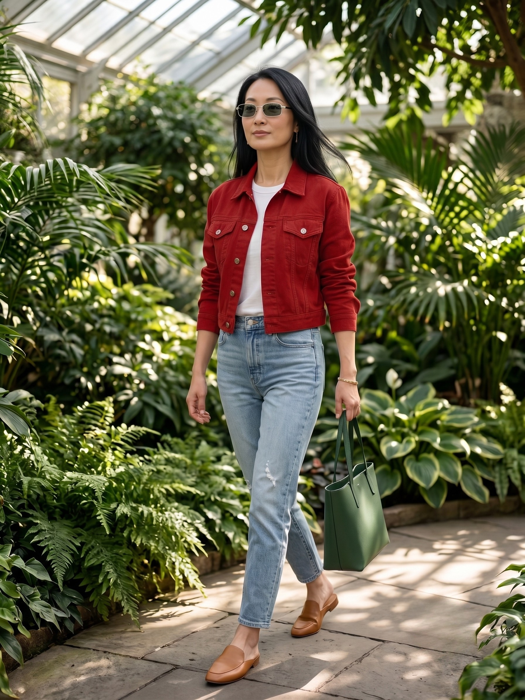 Brinley Classic Denim Jacket Scarlet