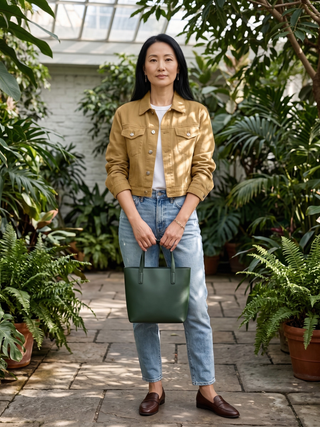 Brinley Classic Denim Jacket Khaki