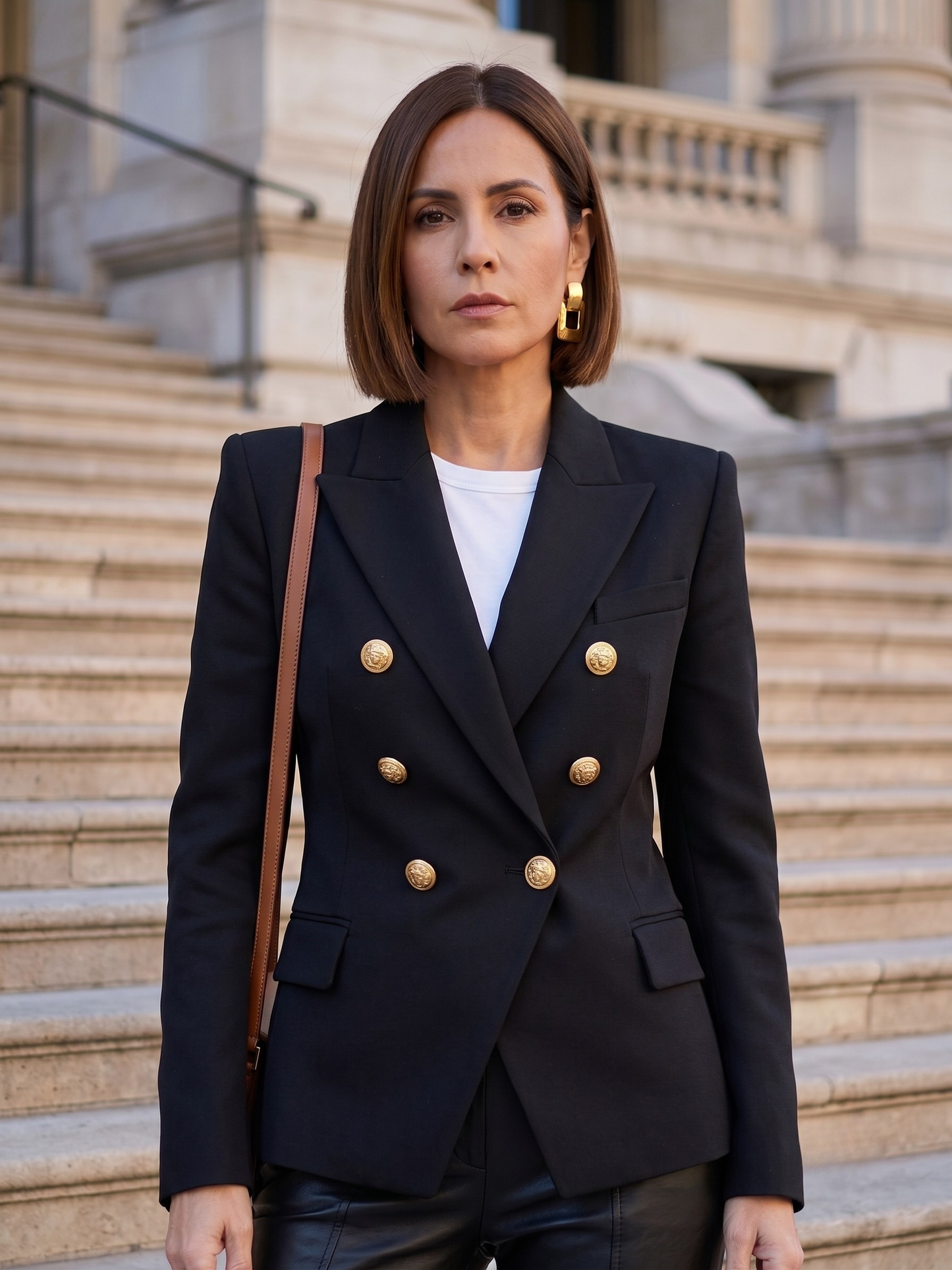 Corinne Signature Lapel Blazer Black