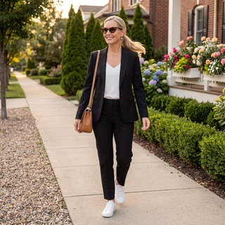 Brielle Tailored One-Button Blazer