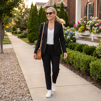 Brielle Tailored One-Button Blazer
