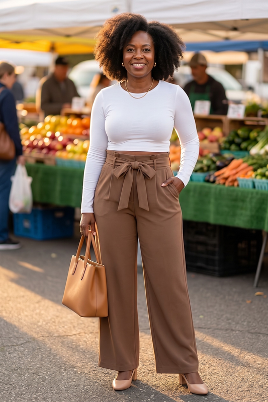 Ottilie Tie-Front Palazzo Trouser