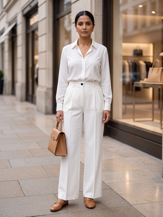 Genevieve High-Waist Palazzo Trouser