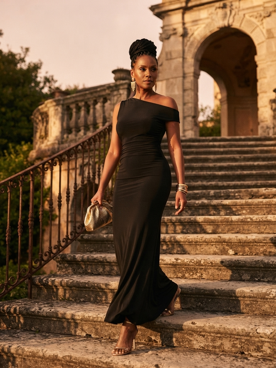 Thalia Ruched One-Shoulder Dress